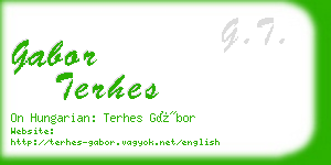 gabor terhes business card